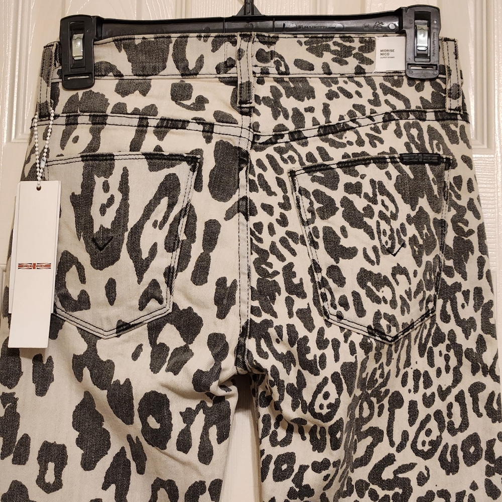NWT Hudson Jeans Nico Midrise Super Skinny Animal Print size 25 with 29" inseam - Picture 5 of 13